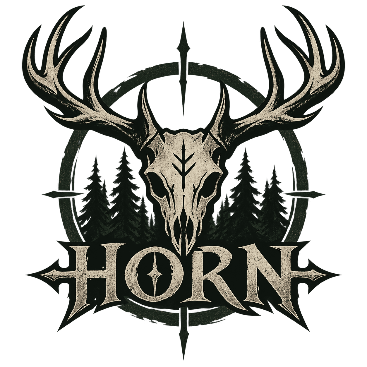 HORN alliance emblem with an antlered skull